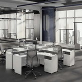 Cove-B Office Cubicle Partition L-Shaped Workstation Desk